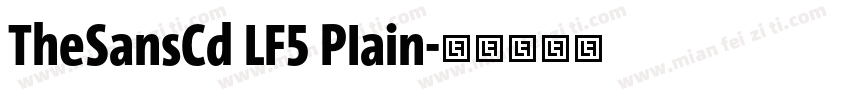 TheSansCd LF5 PIain字体转换
